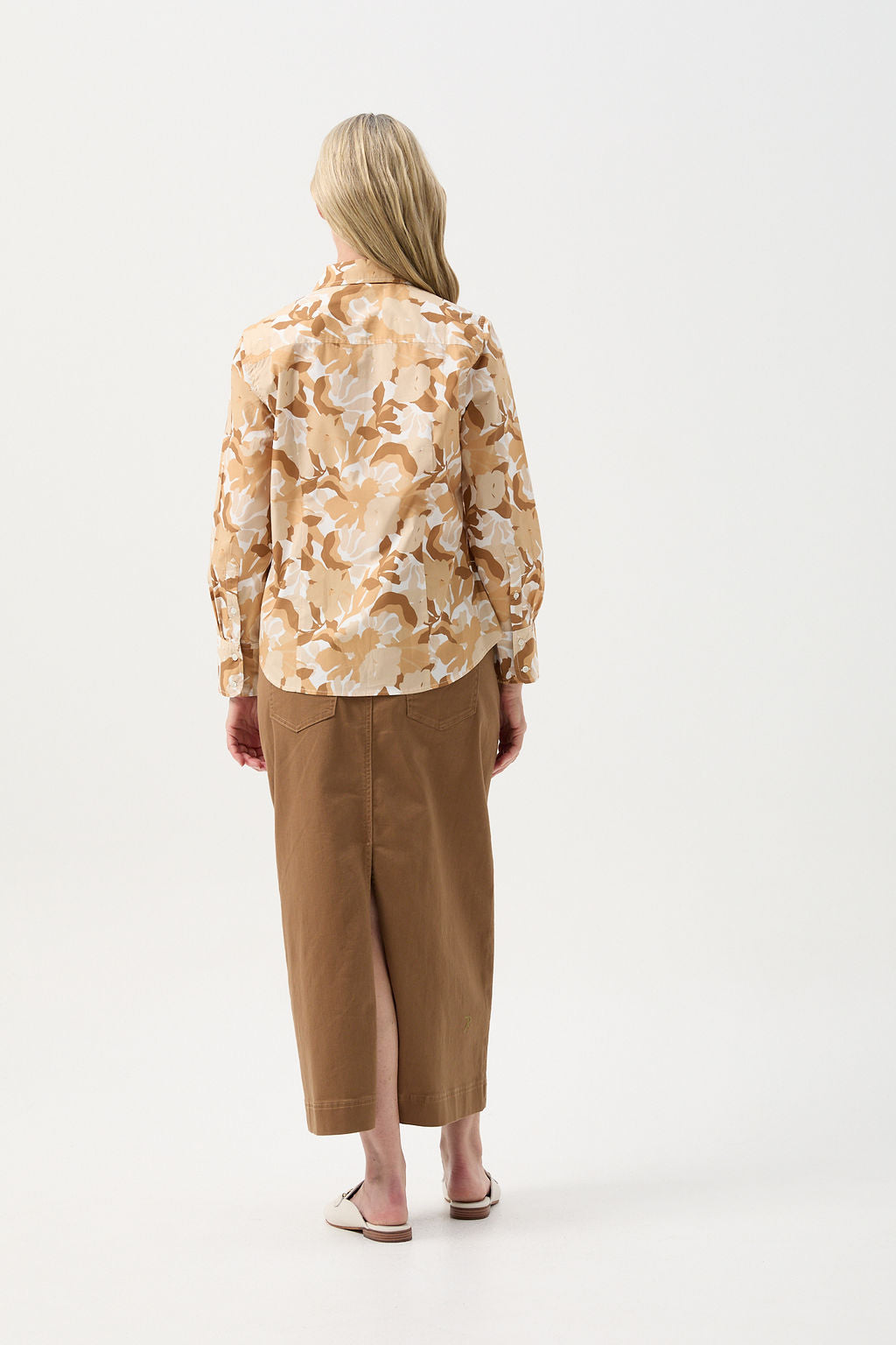 Casual Cotton Shirt - Earthy Print by Goondiwindi Cotton. Timeless women’s fashion using natural fibres and classic shapes