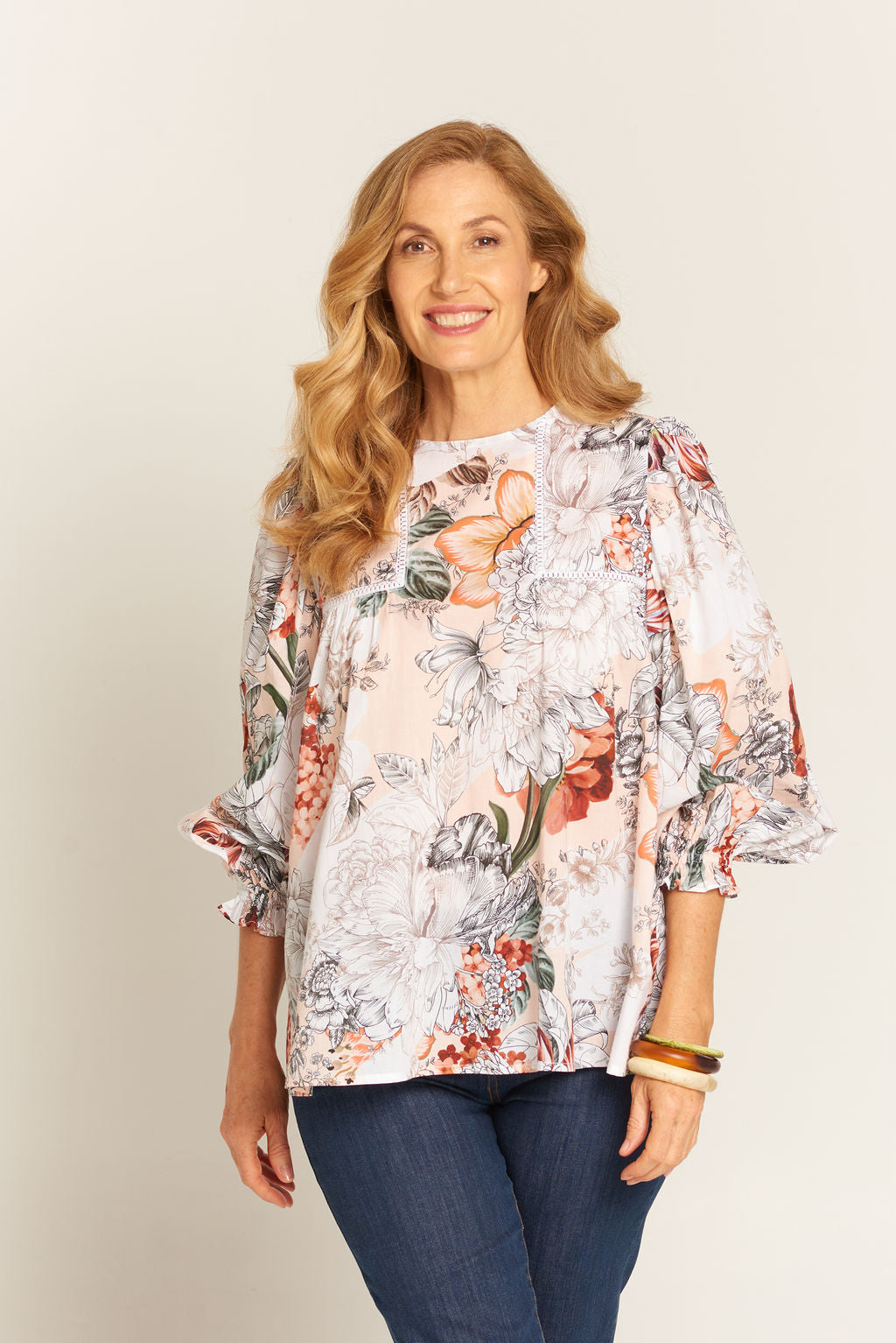 Goondiwindi Cotton Blouses Samantha Blouse - Botanical Print