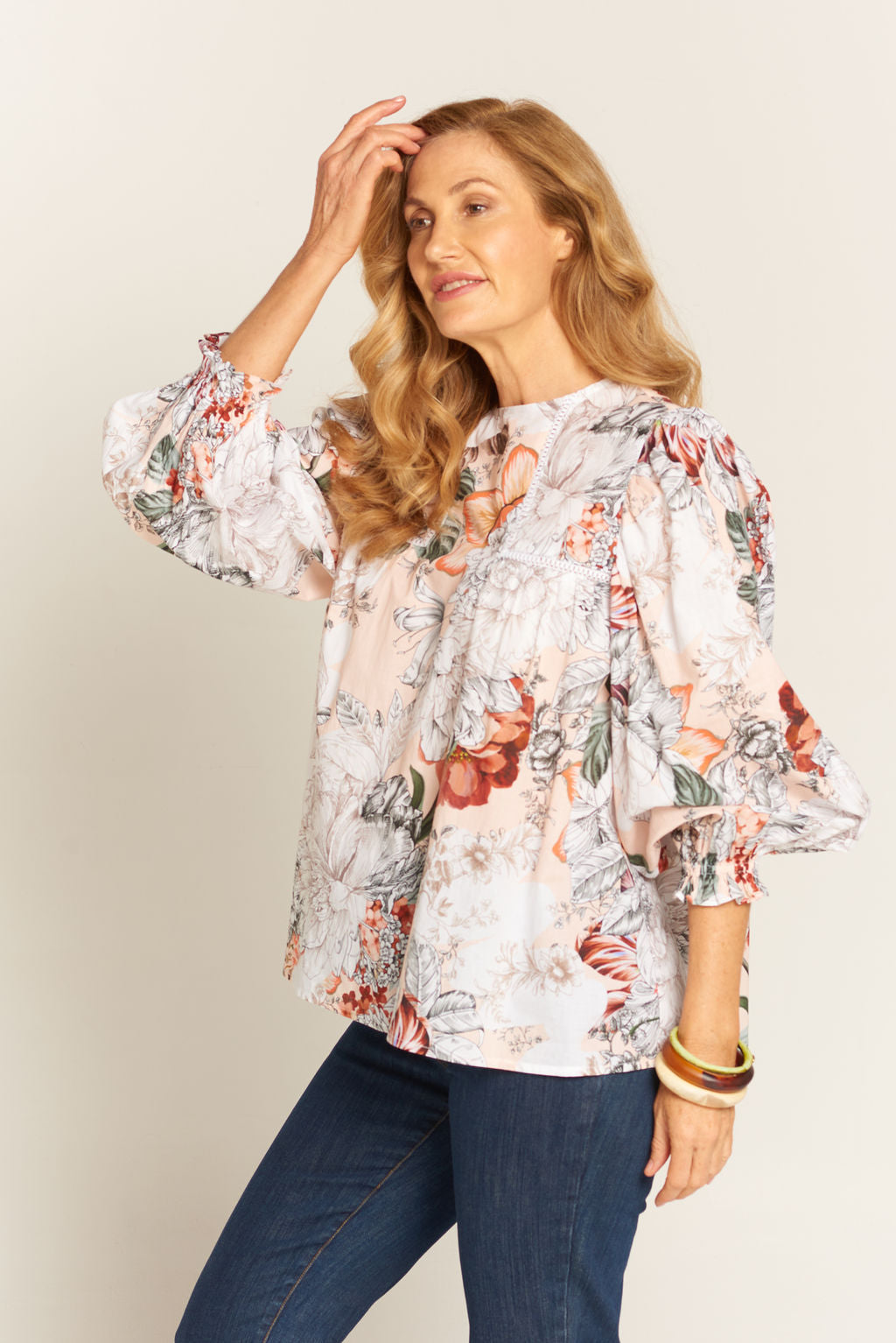 Goondiwindi Cotton Blouses Samantha Blouse - Botanical Print