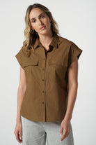 Rust Cotton Pocket Shirt - Otter by Goondiwindi Cotton. Timeless women’s fashion using natural fibres and classic shapes