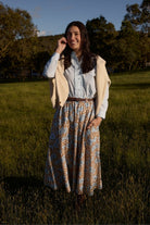 Goondiwindi Cotton Bottoms Dance Linen Cotton Skirt - Country Club Print