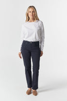 5 Pocket Jean - Dark Navy by Goondiwindi Cotton. Timeless women’s fashion using natural fibres and classic shapes