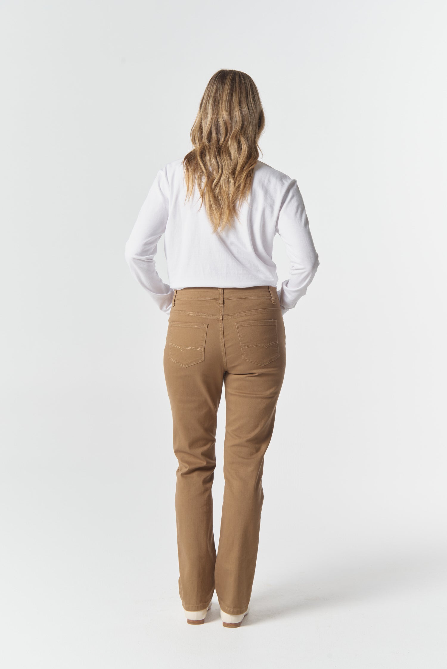 5 Pocket Twill Jean - Tobacco by Goondiwindi Cotton. Timeless women’s fashion using natural fibres and classic shapes