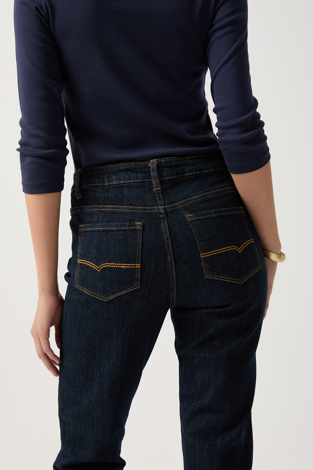5 Pocket Jean - Dark Indigo by Goondiwindi Cotton. Timeless women’s fashion using natural fibres and classic shapes