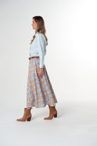 Goondiwindi Cotton Bottoms Dance Linen Cotton Skirt - Country Club Print