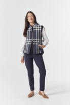 Goondiwindi Cotton Outerwear The Heritage Quilted Vest - Navy Check