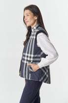 Goondiwindi Cotton Outerwear The Heritage Quilted Vest - Navy Check