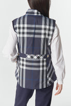 Goondiwindi Cotton Outerwear The Heritage Quilted Vest - Navy Check