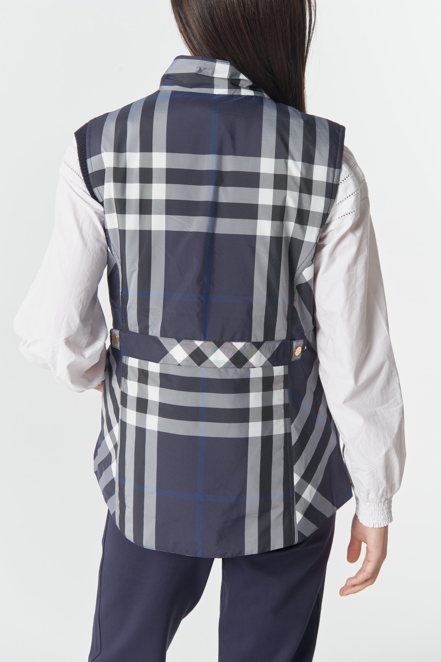 Goondiwindi Cotton Outerwear The Heritage Quilted Vest - Navy Check