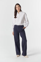 Workday Ponte Pant - Dark Navy by Goondiwindi Cotton. Timeless women’s fashion using natural fibres and classic shapes