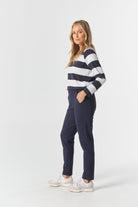 Workday Ponte Jogger - Navy by Goondiwindi Cotton. Timeless women’s fashion using natural fibres and classic shapes