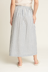 Cotton A line Striped  Seersucker skirt