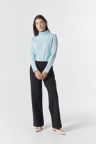 The Traditional Cotton Skivvy - Skyride Blue by Goondiwindi Cotton. Timeless women’s fashion using natural fibres and classic shapes