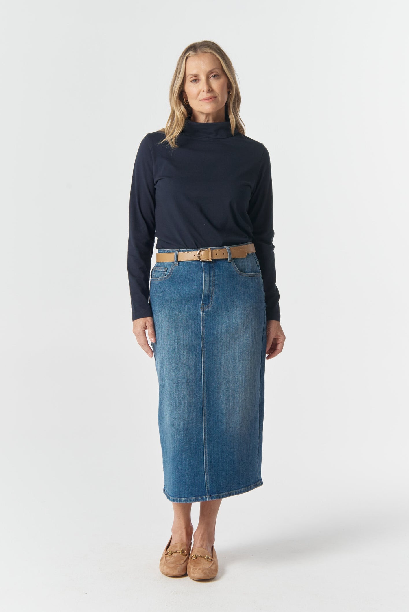 Goondiwindi Cotton Skivvy The Traditional Cotton Skivvy - Dark Navy