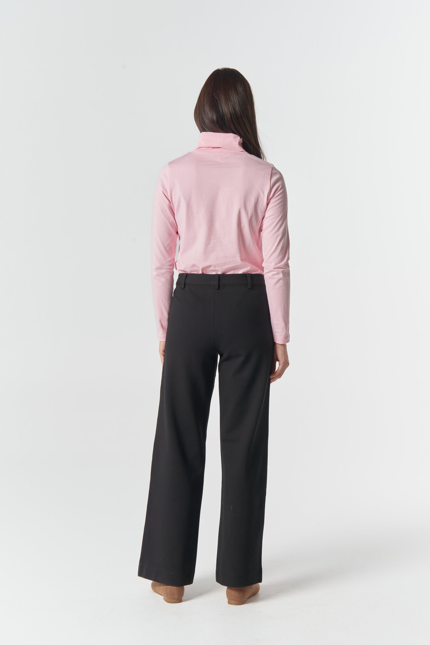 The Traditional Cotton Skivvy - Pale Pink by Goondiwindi Cotton. Timeless women’s fashion using natural fibres and classic shapes
