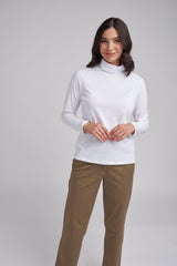 Solid Cotton Skivvy White