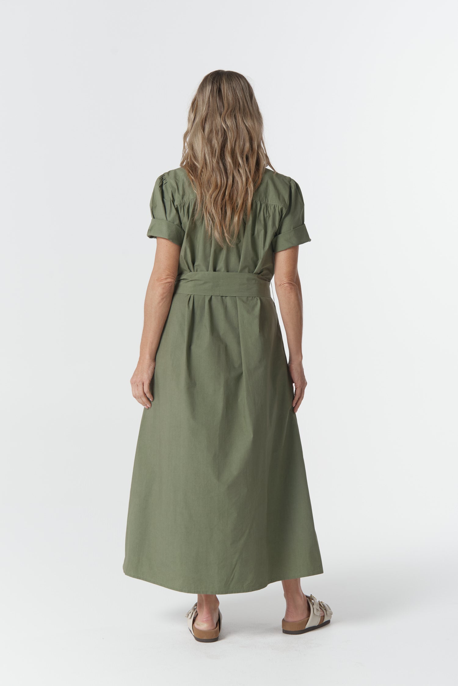 Float Cotton Maxi Shirt Dress - Sage Green Goondiwindi Cotton Float Cotton Maxi Shirt Dress - Sage Green Goondiwindi Cotton