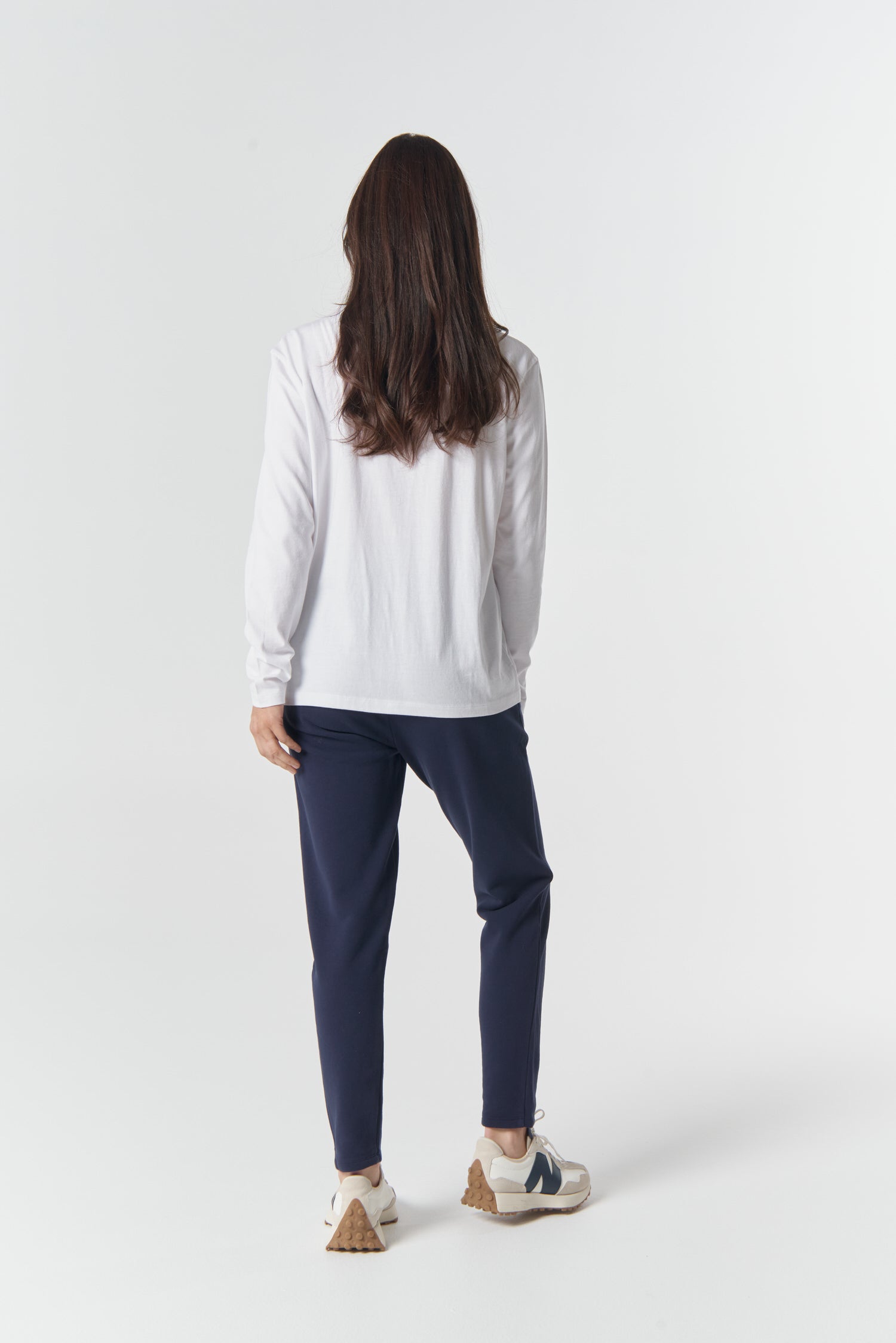 The Heritage Cotton Track Pant - Navy by Goondiwindi Cotton. Timeless women’s fashion using natural fibres and classic shapes