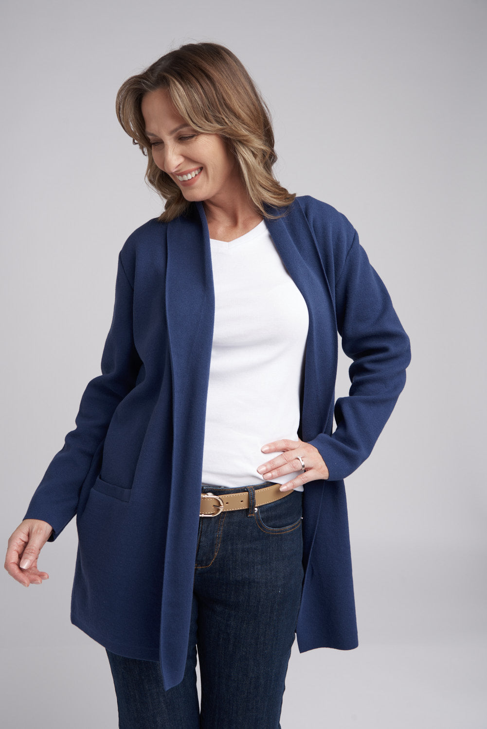 Navy blue cardigan australia clearance