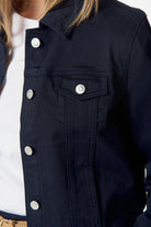 Ray Denim Jacket - Dark Navy by Goondiwindi Cotton. Timeless women’s fashion using natural fibres and classic shapes