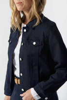 Ray Denim Jacket - Dark Navy by Goondiwindi Cotton. Timeless women’s fashion using natural fibres and classic shapes