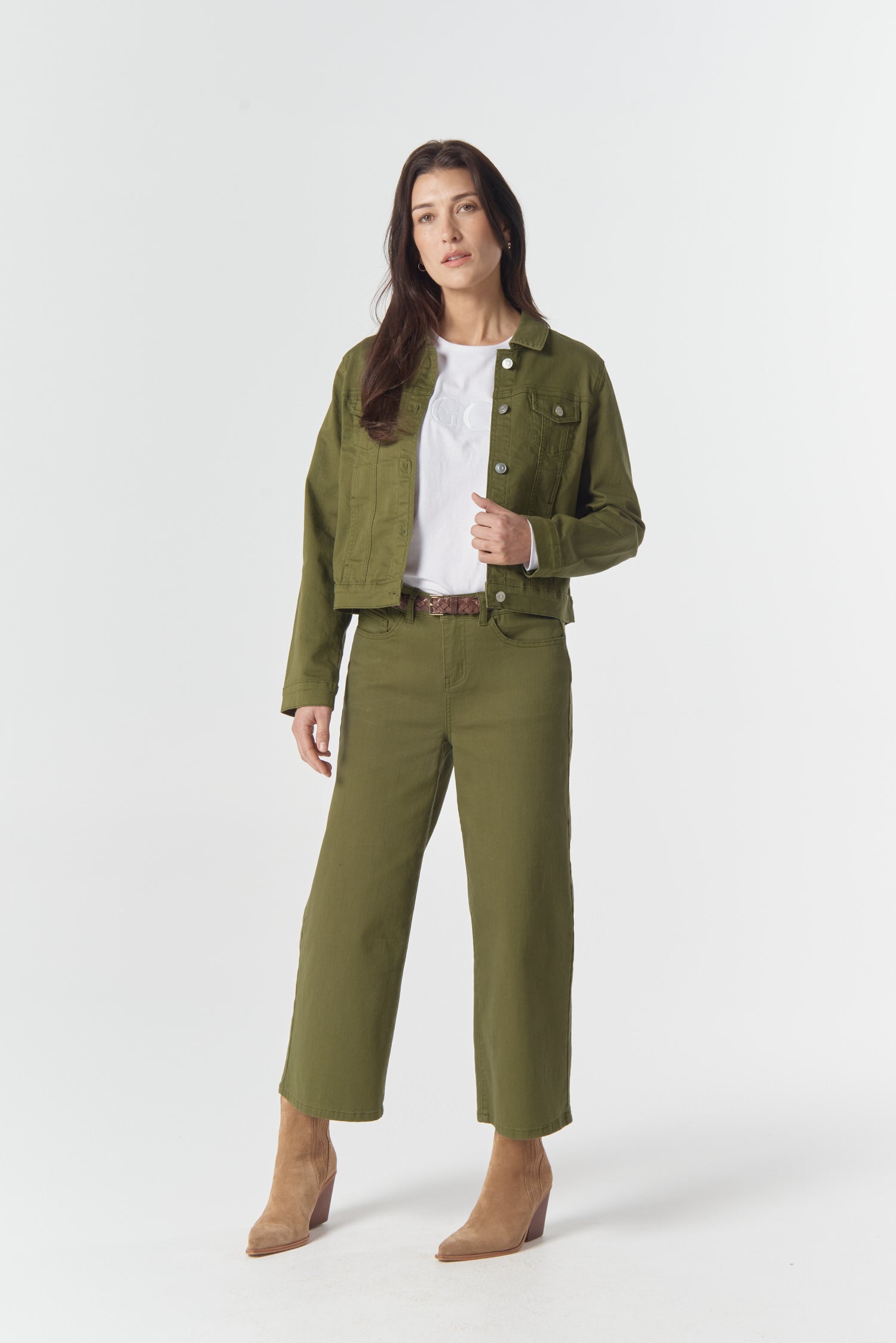 Goondiwindi Cotton Outerwear Ray Denim Jacket - Sage