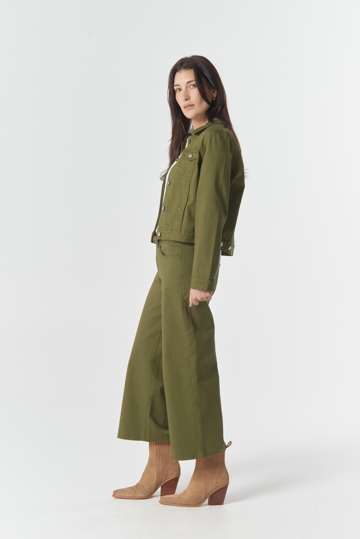 Goondiwindi Cotton Outerwear Ray Denim Jacket - Sage