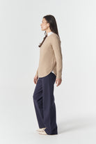 Goondiwindi Cotton Knitwear The Classic Crew Neck Raglan Jumper - Breccia