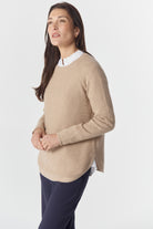Goondiwindi Cotton Knitwear The Classic Crew Neck Raglan Jumper - Breccia