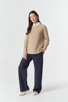 Goondiwindi Cotton Knitwear The Classic Crew Neck Raglan Jumper - Breccia