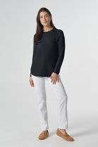 Goondiwindi Cotton Knitwear The Classic Crew Neck Raglan Jumper - Dark Navy