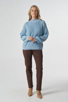 Goondiwindi Cotton Knitwear High Country Merino Cotton Jumper - Air Blue