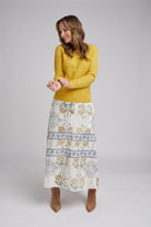 Goondiwindi Cotton Knitwear Classic Cable Crew Neck Jumper - Lemon