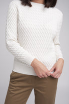 Goondiwindi Cotton Knitwear Classic Cable Crew Neck Jumper Snowflake