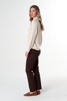 Goondiwindi Cotton Knitwear Jillaroo ½ Zip Merino Cotton Jumper - Whipped Cream