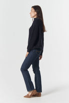 Goondiwindi Cotton Knitwear Jillaroo ½ Zip Merino Cotton Jumper - Navy