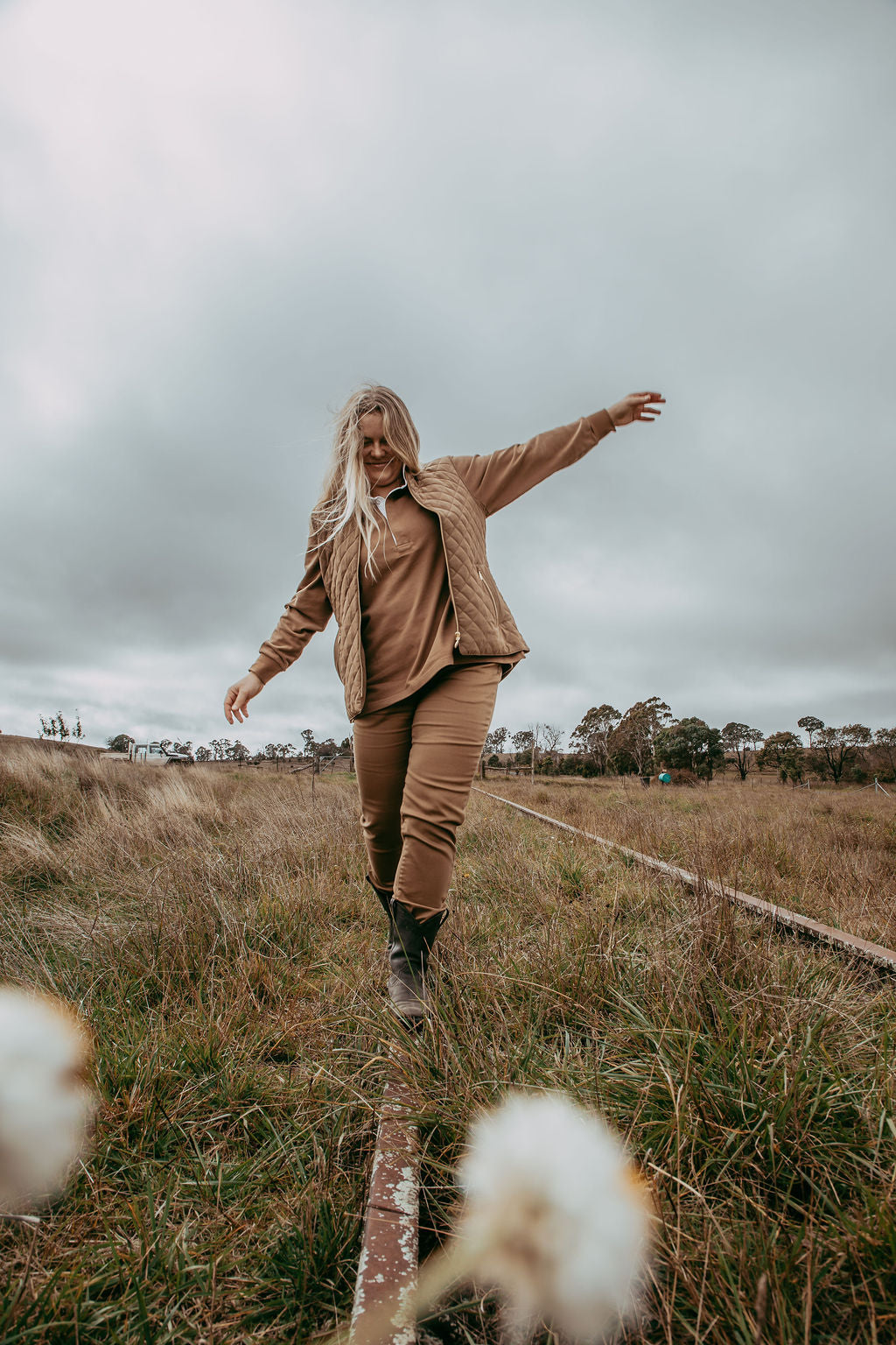 GC Original Solid Colour Rugby - Tobacco by Goondiwindi Cotton. Timeless women’s fashion using natural fibres and classic shapes