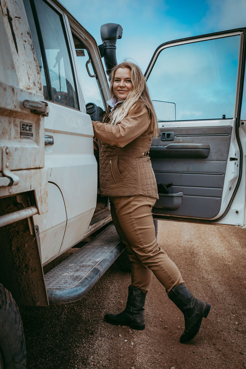 GC Original Solid Colour Rugby - Tobacco by Goondiwindi Cotton. Timeless women’s fashion using natural fibres and classic shapes