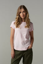 Fern Cotton Shaped Hem Tee - Pink Touch by cloth+paper+scissors. Timeless women’s fashion using natural fibres and classic shapes