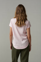 Fern Cotton Shaped Hem Tee - Pink Touch by cloth+paper+scissors. Timeless women’s fashion using natural fibres and classic shapes