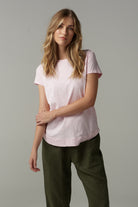 Fern Cotton Shaped Hem Tee - Pink Touch by cloth+paper+scissors. Timeless women’s fashion using natural fibres and classic shapes