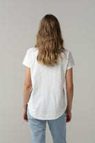Fern Cotton Shaped Hem Tee - White by cloth+paper+scissors. Timeless women’s fashion using natural fibres and classic shapes