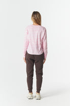 cloth+paper+scissors Tees The Show Stopper Stripe Tee - White/Pink A Boo