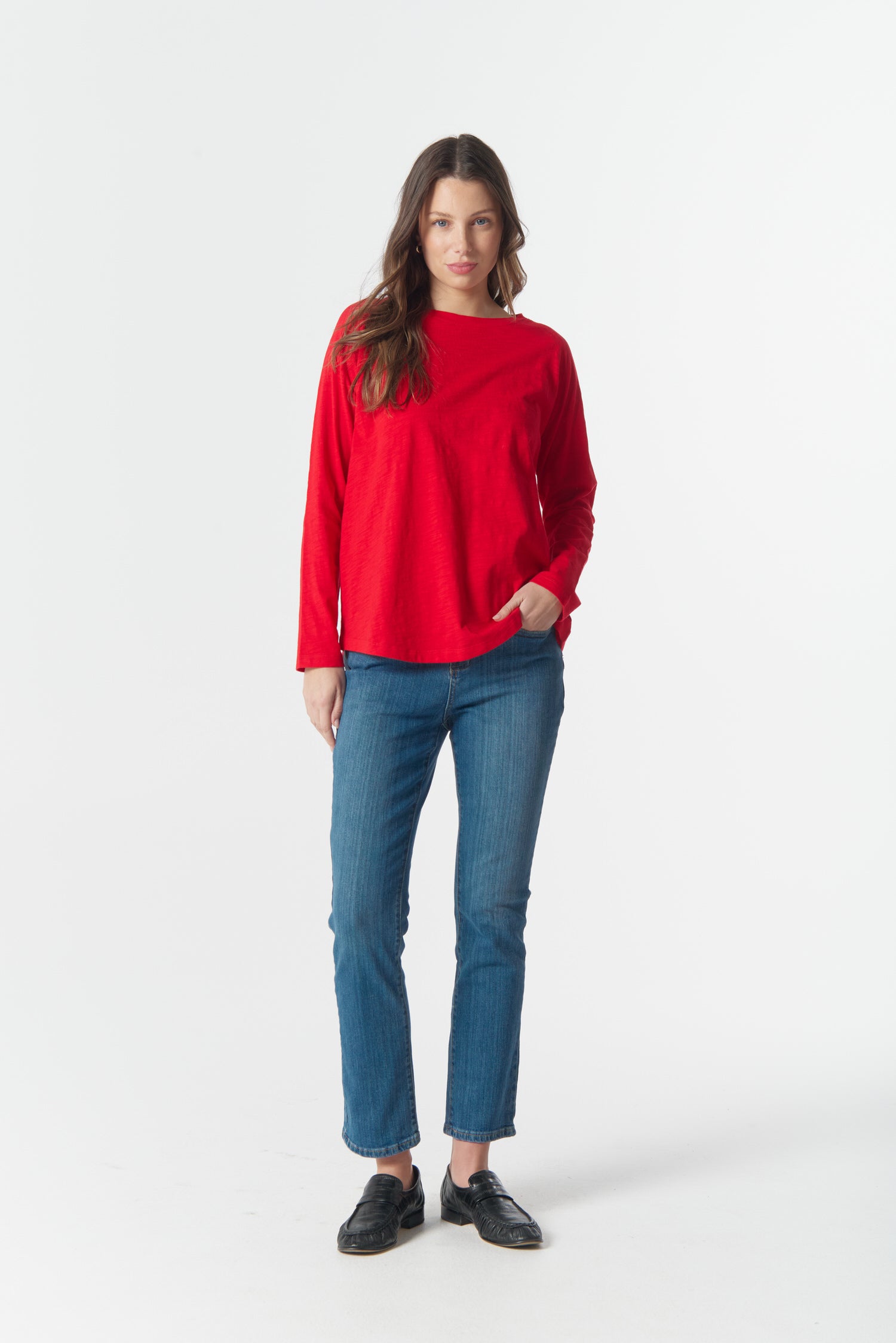 cloth+paper+scissors Tees On Repeat Raglan Tee - Salsa