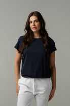 cloth+paper+scissors Tees Basic Cotton Crew Neck Tee - Parisian Navy