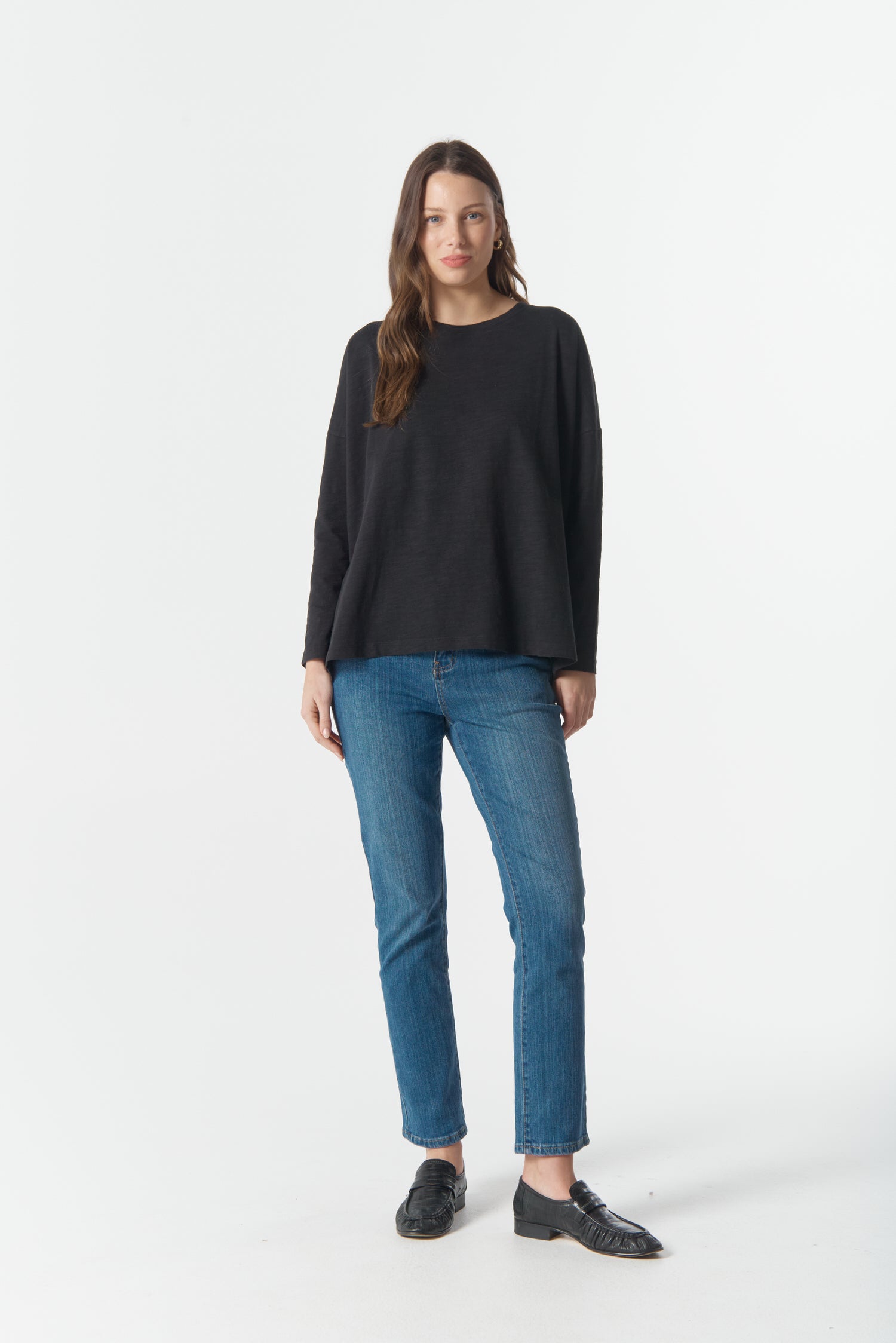 cloth+paper+scissors Tees Drop Sleeve Boxy Tee - Black