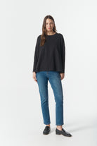 cloth+paper+scissors Tees Drop Sleeve Boxy Tee - Black