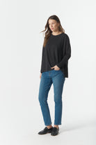 cloth+paper+scissors Tees Drop Sleeve Boxy Tee - Black
