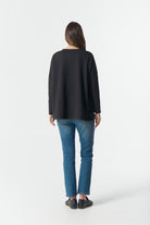cloth+paper+scissors Tees Drop Sleeve Boxy Tee - Black