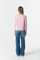 cloth+paper+scissors Tees The Front Split Long Sleeve Tee - Pink A Boo